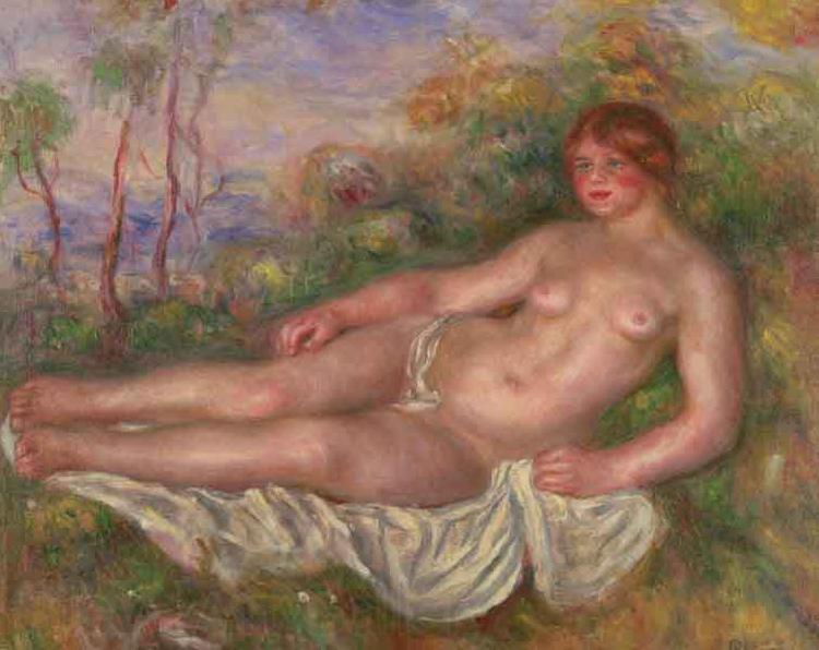 Pierre-Auguste Renoir Renoir Reclining Woman Bather